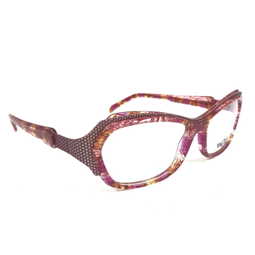 BOZ Eyeglasses Frames TIME 8171 Pink Acetate Rose Inox Violet 54.5-15.5-130